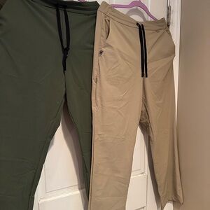 Figspro khaki/olive tailored scrub pants